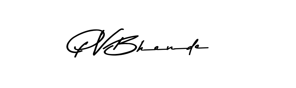 Asem Kandis PERSONAL USE is a professional signature style that is perfect for those who want to add a touch of class to their signature. It is also a great choice for those who want to make their signature more unique. Get P V Bhende name to fancy signature for free. P V Bhende signature style 9 images and pictures png