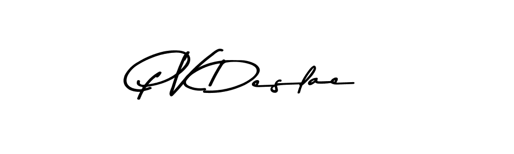 Asem Kandis PERSONAL USE is a professional signature style that is perfect for those who want to add a touch of class to their signature. It is also a great choice for those who want to make their signature more unique. Get P V Deslae name to fancy signature for free. P V Deslae signature style 9 images and pictures png