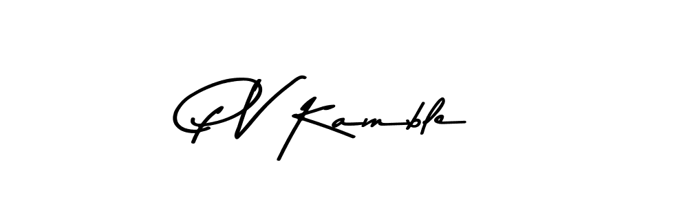 Also we have P V Kamble name is the best signature style. Create professional handwritten signature collection using Asem Kandis PERSONAL USE autograph style. P V Kamble signature style 9 images and pictures png