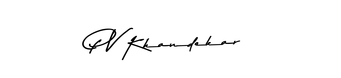 Design your own signature with our free online signature maker. With this signature software, you can create a handwritten (Asem Kandis PERSONAL USE) signature for name P V Khandekar. P V Khandekar signature style 9 images and pictures png