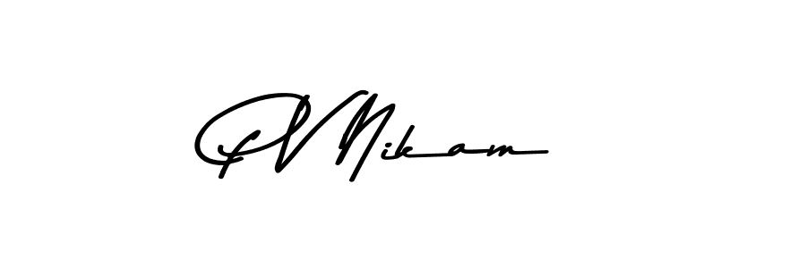 Design your own signature with our free online signature maker. With this signature software, you can create a handwritten (Asem Kandis PERSONAL USE) signature for name P V Nikam. P V Nikam signature style 9 images and pictures png