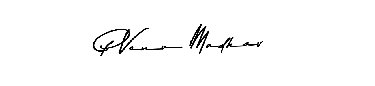 The best way (Asem Kandis PERSONAL USE) to make a short signature is to pick only two or three words in your name. The name P Venu Madhav include a total of six letters. For converting this name. P Venu Madhav signature style 9 images and pictures png