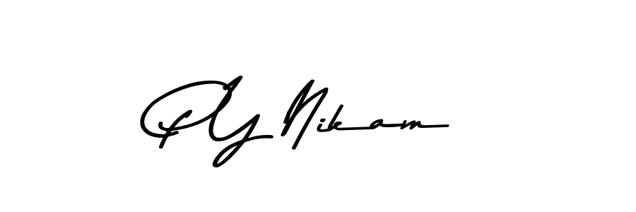 if you are searching for the best signature style for your name P Y Nikam. so please give up your signature search. here we have designed multiple signature styles  using Asem Kandis PERSONAL USE. P Y Nikam signature style 9 images and pictures png