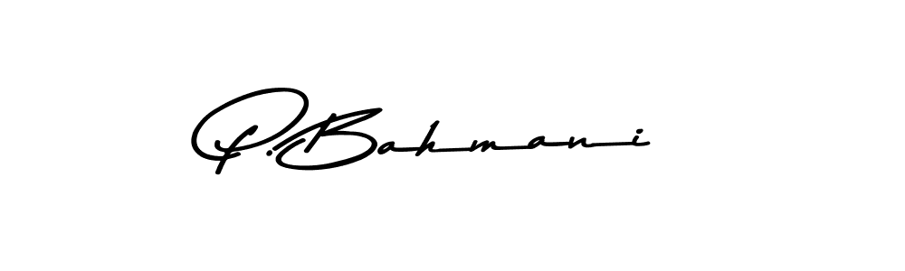 Use a signature maker to create a handwritten signature online. With this signature software, you can design (Asem Kandis PERSONAL USE) your own signature for name P. Bahmani. P. Bahmani signature style 9 images and pictures png