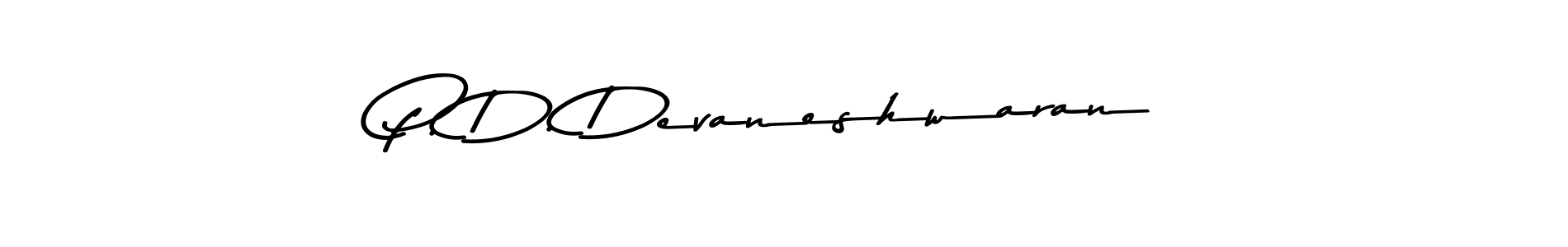 How to make P. D. Devaneshwaran name signature. Use Asem Kandis PERSONAL USE style for creating short signs online. This is the latest handwritten sign. P. D. Devaneshwaran signature style 9 images and pictures png