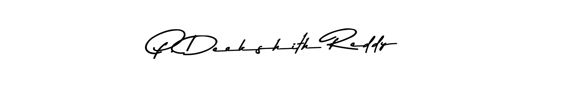 You can use this online signature creator to create a handwritten signature for the name P. Deekshith Reddy. This is the best online autograph maker. P. Deekshith Reddy signature style 9 images and pictures png