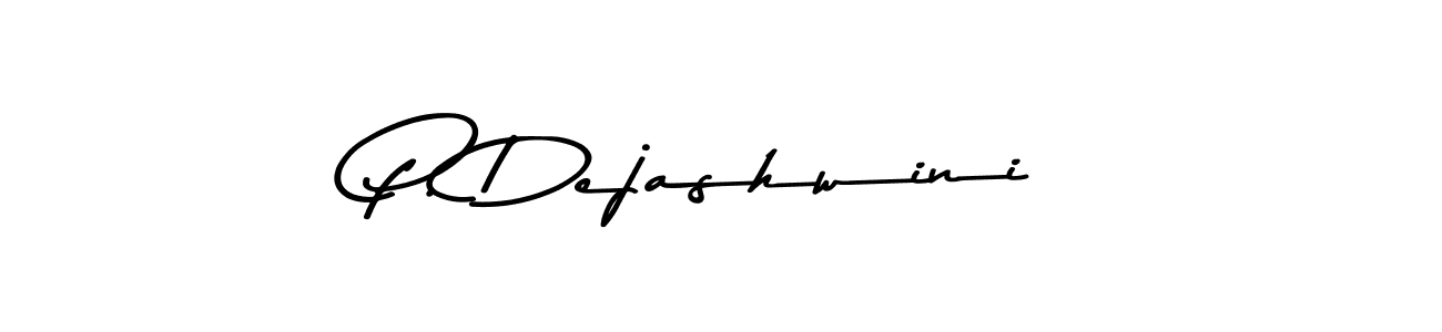 This is the best signature style for the P. Dejashwini name. Also you like these signature font (Asem Kandis PERSONAL USE). Mix name signature. P. Dejashwini signature style 9 images and pictures png