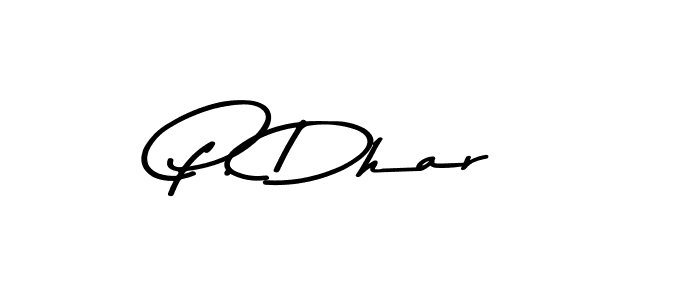 How to make P. Dhar name signature. Use Asem Kandis PERSONAL USE style for creating short signs online. This is the latest handwritten sign. P. Dhar signature style 9 images and pictures png