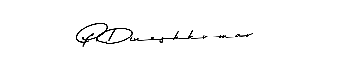 How to make P. Dineshkumar name signature. Use Asem Kandis PERSONAL USE style for creating short signs online. This is the latest handwritten sign. P. Dineshkumar signature style 9 images and pictures png