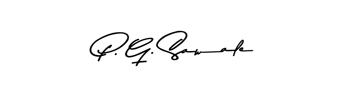 The best way (Asem Kandis PERSONAL USE) to make a short signature is to pick only two or three words in your name. The name P. G. Sawale include a total of six letters. For converting this name. P. G. Sawale signature style 9 images and pictures png