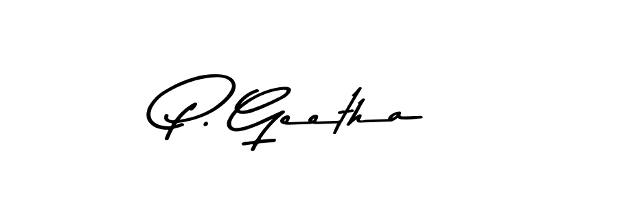 Design your own signature with our free online signature maker. With this signature software, you can create a handwritten (Asem Kandis PERSONAL USE) signature for name P. Geetha. P. Geetha signature style 9 images and pictures png