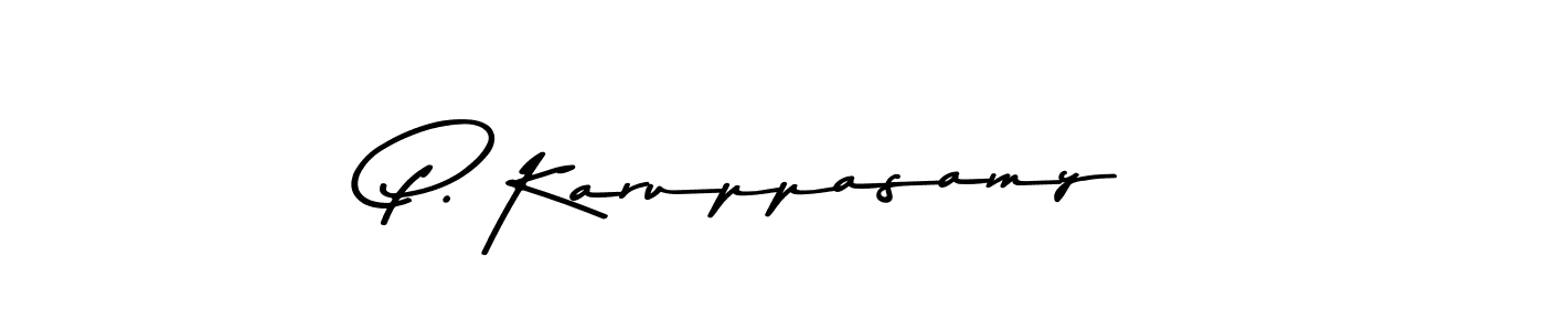 Also You can easily find your signature by using the search form. We will create P. Karuppasamy name handwritten signature images for you free of cost using Asem Kandis PERSONAL USE sign style. P. Karuppasamy signature style 9 images and pictures png