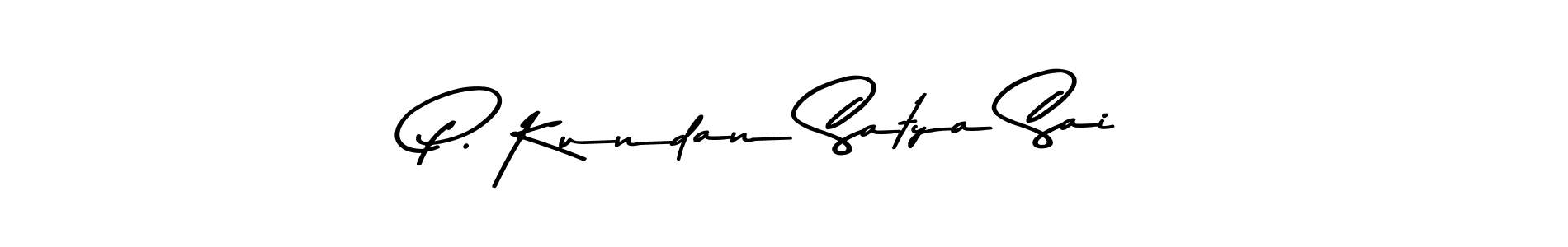 P. Kundan Satya Sai stylish signature style. Best Handwritten Sign (Asem Kandis PERSONAL USE) for my name. Handwritten Signature Collection Ideas for my name P. Kundan Satya Sai. P. Kundan Satya Sai signature style 9 images and pictures png