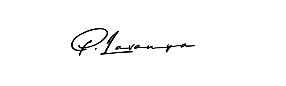 You should practise on your own different ways (Asem Kandis PERSONAL USE) to write your name (P. Lavanya) in signature. don't let someone else do it for you. P. Lavanya signature style 9 images and pictures png