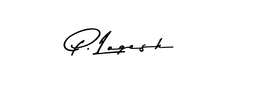 Design your own signature with our free online signature maker. With this signature software, you can create a handwritten (Asem Kandis PERSONAL USE) signature for name P. Logesh. P. Logesh signature style 9 images and pictures png
