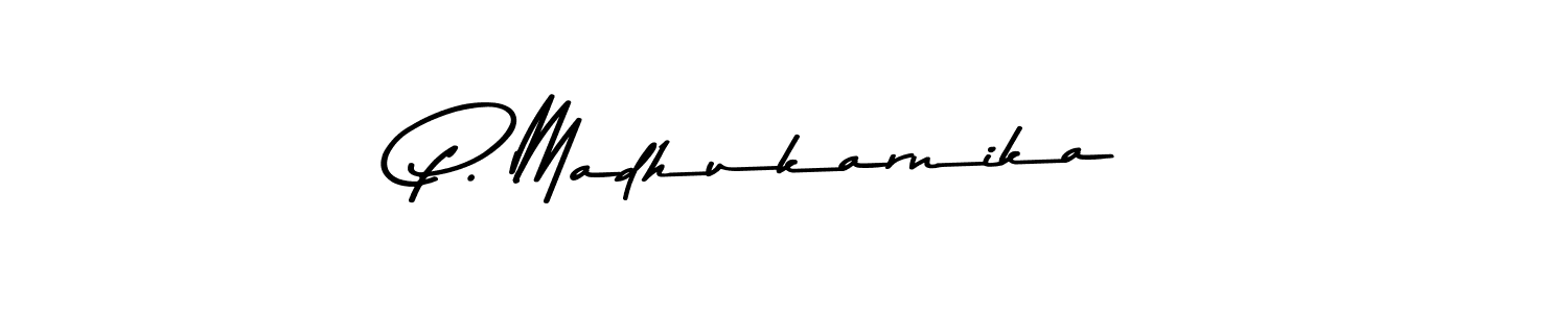 if you are searching for the best signature style for your name P. Madhukarnika. so please give up your signature search. here we have designed multiple signature styles  using Asem Kandis PERSONAL USE. P. Madhukarnika signature style 9 images and pictures png