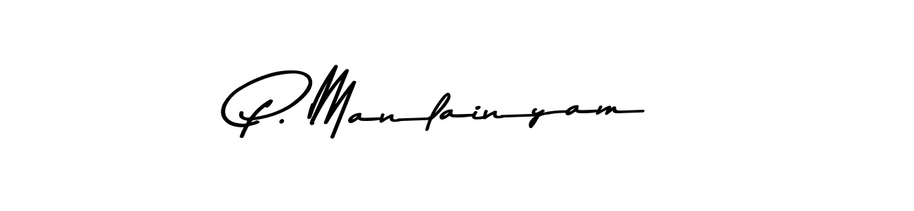 Also we have P. Manlainyam name is the best signature style. Create professional handwritten signature collection using Asem Kandis PERSONAL USE autograph style. P. Manlainyam signature style 9 images and pictures png