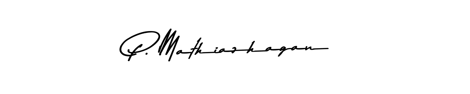 Make a beautiful signature design for name P. Mathiazhagan. With this signature (Asem Kandis PERSONAL USE) style, you can create a handwritten signature for free. P. Mathiazhagan signature style 9 images and pictures png