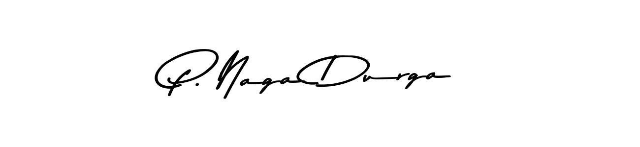 The best way (Asem Kandis PERSONAL USE) to make a short signature is to pick only two or three words in your name. The name P. Naga Durga include a total of six letters. For converting this name. P. Naga Durga signature style 9 images and pictures png