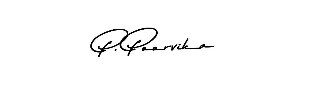 Also You can easily find your signature by using the search form. We will create P. Poorvika name handwritten signature images for you free of cost using Asem Kandis PERSONAL USE sign style. P. Poorvika signature style 9 images and pictures png