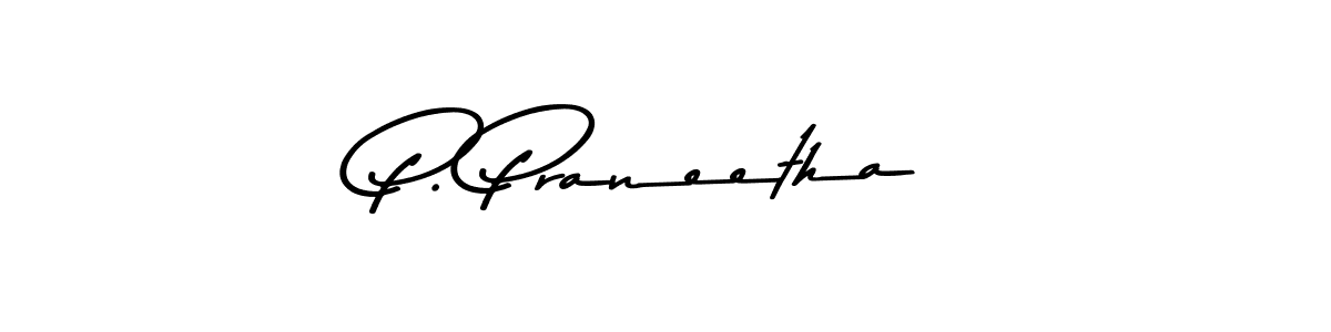 Design your own signature with our free online signature maker. With this signature software, you can create a handwritten (Asem Kandis PERSONAL USE) signature for name P. Praneetha. P. Praneetha signature style 9 images and pictures png