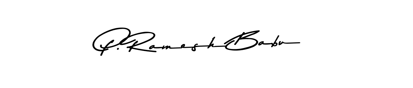 Create a beautiful signature design for name P. Ramesh Babu. With this signature (Asem Kandis PERSONAL USE) fonts, you can make a handwritten signature for free. P. Ramesh Babu signature style 9 images and pictures png
