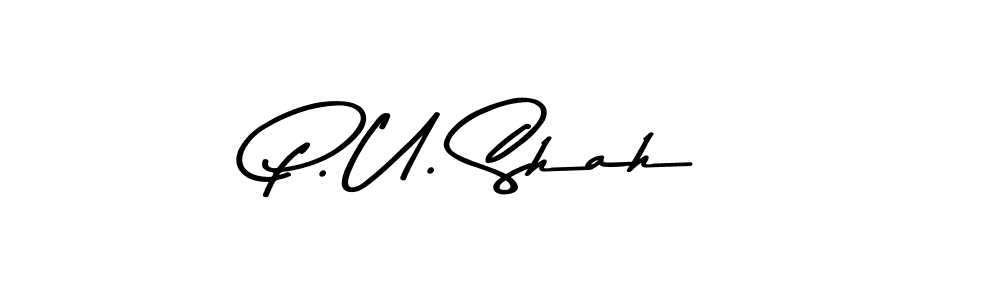 if you are searching for the best signature style for your name P. U. Shah. so please give up your signature search. here we have designed multiple signature styles  using Asem Kandis PERSONAL USE. P. U. Shah signature style 9 images and pictures png