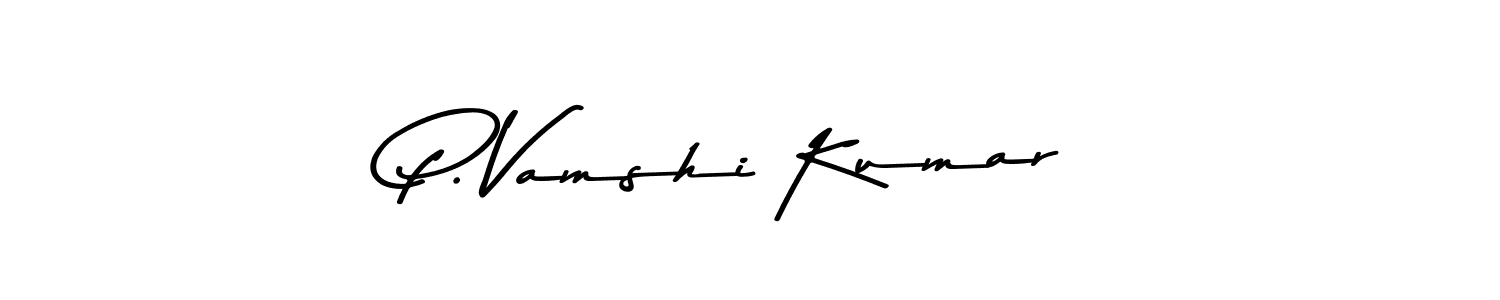Make a beautiful signature design for name P. Vamshi Kumar. With this signature (Asem Kandis PERSONAL USE) style, you can create a handwritten signature for free. P. Vamshi Kumar signature style 9 images and pictures png