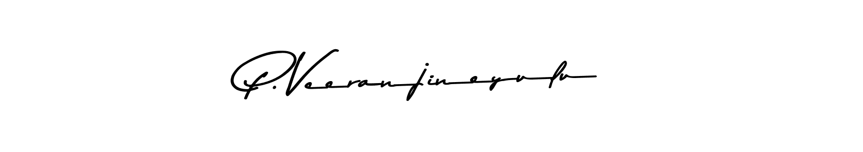 Create a beautiful signature design for name P. Veeranjineyulu. With this signature (Asem Kandis PERSONAL USE) fonts, you can make a handwritten signature for free. P. Veeranjineyulu signature style 9 images and pictures png