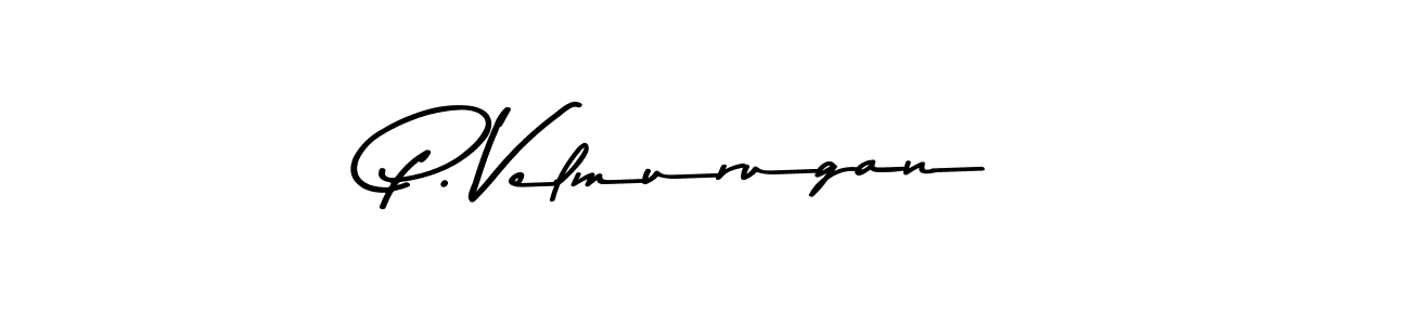 Make a beautiful signature design for name P. Velmurugan. With this signature (Asem Kandis PERSONAL USE) style, you can create a handwritten signature for free. P. Velmurugan signature style 9 images and pictures png