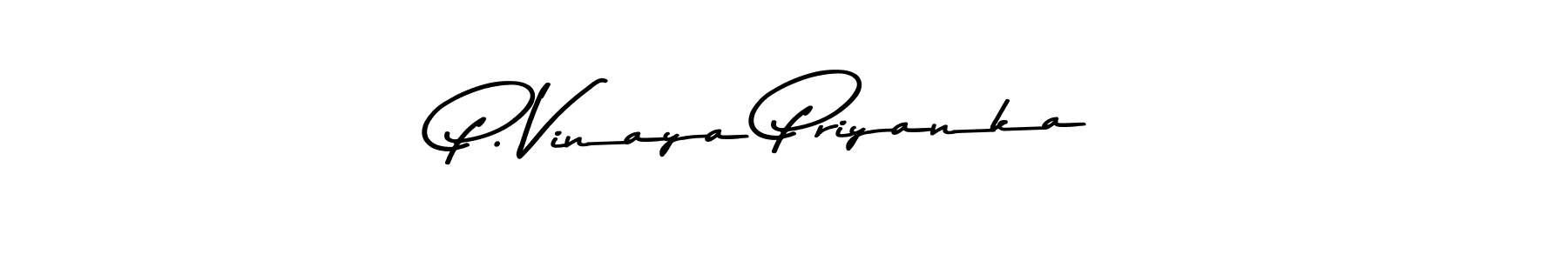 P. Vinaya Priyanka stylish signature style. Best Handwritten Sign (Asem Kandis PERSONAL USE) for my name. Handwritten Signature Collection Ideas for my name P. Vinaya Priyanka. P. Vinaya Priyanka signature style 9 images and pictures png