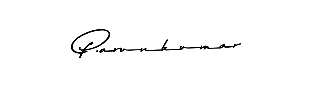 Make a beautiful signature design for name P.arunkumar. With this signature (Asem Kandis PERSONAL USE) style, you can create a handwritten signature for free. P.arunkumar signature style 9 images and pictures png