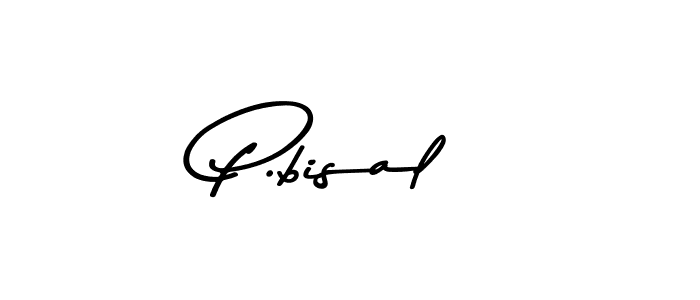 How to make P.bisal name signature. Use Asem Kandis PERSONAL USE style for creating short signs online. This is the latest handwritten sign. P.bisal signature style 9 images and pictures png