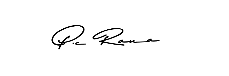 Use a signature maker to create a handwritten signature online. With this signature software, you can design (Asem Kandis PERSONAL USE) your own signature for name P.c  Rana. P.c  Rana signature style 9 images and pictures png