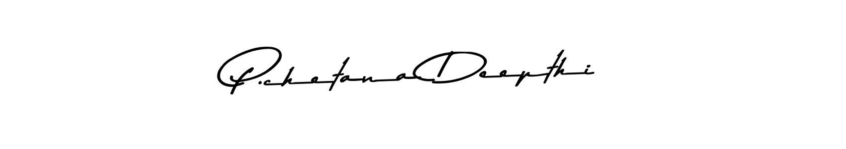 The best way (Asem Kandis PERSONAL USE) to make a short signature is to pick only two or three words in your name. The name P.chetana Deepthi include a total of six letters. For converting this name. P.chetana Deepthi signature style 9 images and pictures png