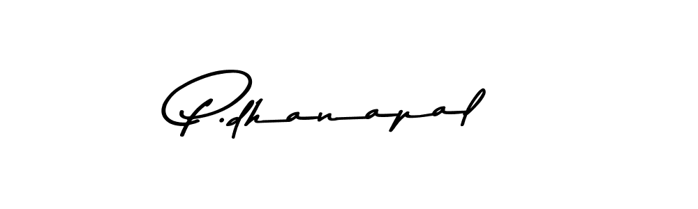 Create a beautiful signature design for name P.dhanapal. With this signature (Asem Kandis PERSONAL USE) fonts, you can make a handwritten signature for free. P.dhanapal signature style 9 images and pictures png