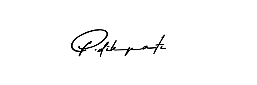 How to make P.dikpati name signature. Use Asem Kandis PERSONAL USE style for creating short signs online. This is the latest handwritten sign. P.dikpati signature style 9 images and pictures png