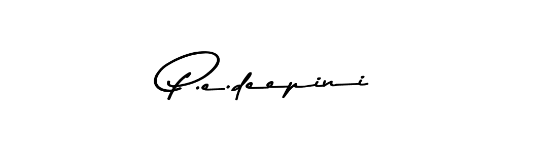 Use a signature maker to create a handwritten signature online. With this signature software, you can design (Asem Kandis PERSONAL USE) your own signature for name P.e.deepini. P.e.deepini signature style 9 images and pictures png