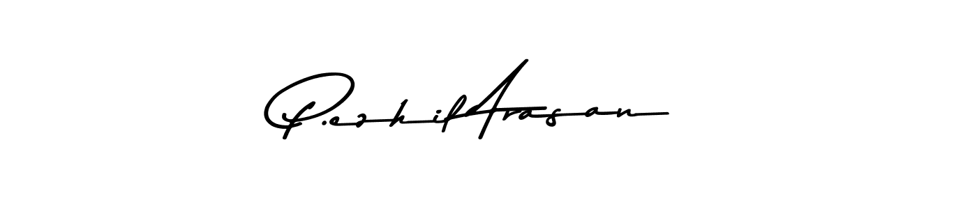 How to make P.ezhil Arasan name signature. Use Asem Kandis PERSONAL USE style for creating short signs online. This is the latest handwritten sign. P.ezhil Arasan signature style 9 images and pictures png