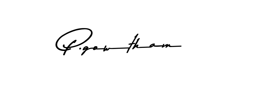 Use a signature maker to create a handwritten signature online. With this signature software, you can design (Asem Kandis PERSONAL USE) your own signature for name P.gowtham. P.gowtham signature style 9 images and pictures png