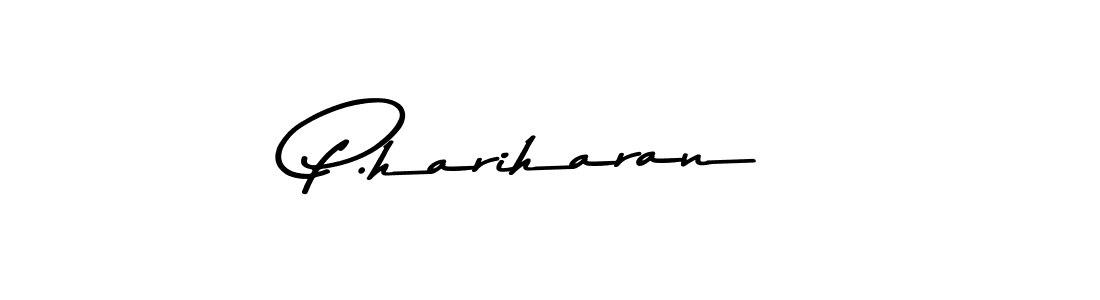 Create a beautiful signature design for name P.hariharan. With this signature (Asem Kandis PERSONAL USE) fonts, you can make a handwritten signature for free. P.hariharan signature style 9 images and pictures png