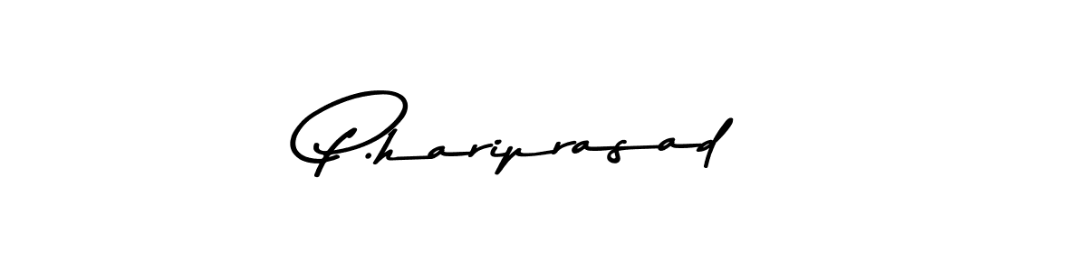 The best way (Asem Kandis PERSONAL USE) to make a short signature is to pick only two or three words in your name. The name P.hariprasad include a total of six letters. For converting this name. P.hariprasad signature style 9 images and pictures png