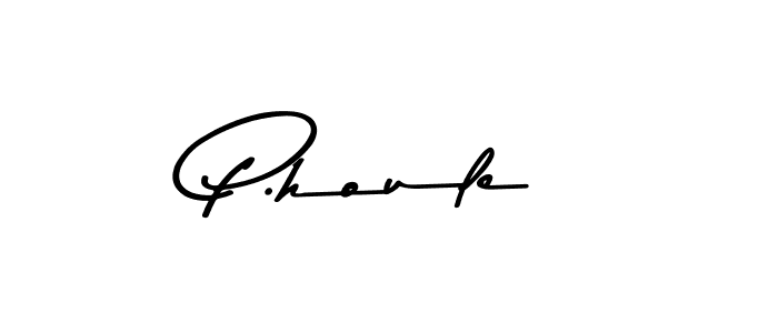 How to make P.houle name signature. Use Asem Kandis PERSONAL USE style for creating short signs online. This is the latest handwritten sign. P.houle signature style 9 images and pictures png