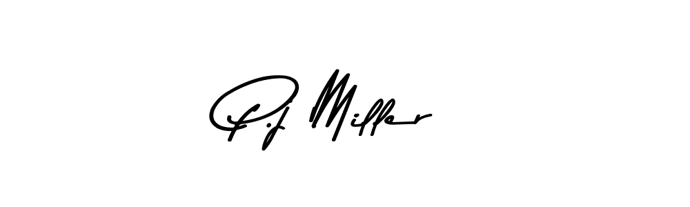 Create a beautiful signature design for name P.j Miller. With this signature (Asem Kandis PERSONAL USE) fonts, you can make a handwritten signature for free. P.j Miller signature style 9 images and pictures png