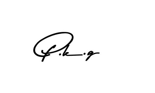 Create a beautiful signature design for name P.k.g. With this signature (Asem Kandis PERSONAL USE) fonts, you can make a handwritten signature for free. P.k.g signature style 9 images and pictures png