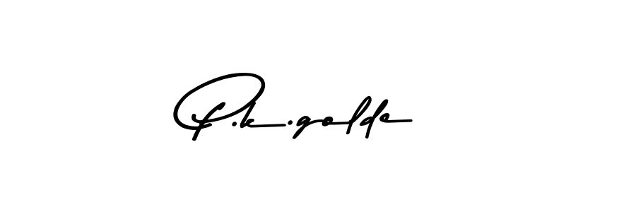 Make a beautiful signature design for name P.k.golde. With this signature (Asem Kandis PERSONAL USE) style, you can create a handwritten signature for free. P.k.golde signature style 9 images and pictures png