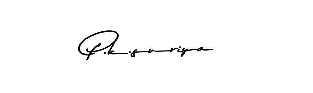Use a signature maker to create a handwritten signature online. With this signature software, you can design (Asem Kandis PERSONAL USE) your own signature for name P.k.suriya. P.k.suriya signature style 9 images and pictures png