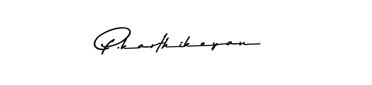 Design your own signature with our free online signature maker. With this signature software, you can create a handwritten (Asem Kandis PERSONAL USE) signature for name P.karthikeyan. P.karthikeyan signature style 9 images and pictures png