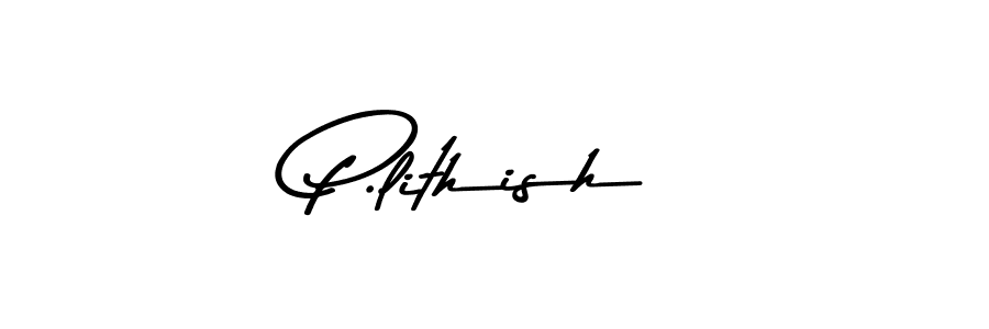 How to make P.lithish name signature. Use Asem Kandis PERSONAL USE style for creating short signs online. This is the latest handwritten sign. P.lithish signature style 9 images and pictures png