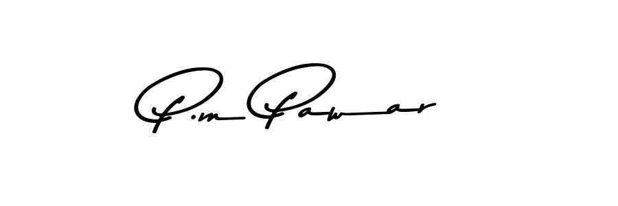 Design your own signature with our free online signature maker. With this signature software, you can create a handwritten (Asem Kandis PERSONAL USE) signature for name P.m Pawar. P.m Pawar signature style 9 images and pictures png